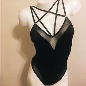 Strappy Mesh Bodysuit
